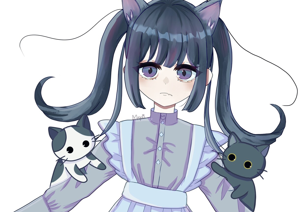 商用可◎背景つきイラストかきます 病みかわいい、ダークポップなイラストが得意です イメージ9
