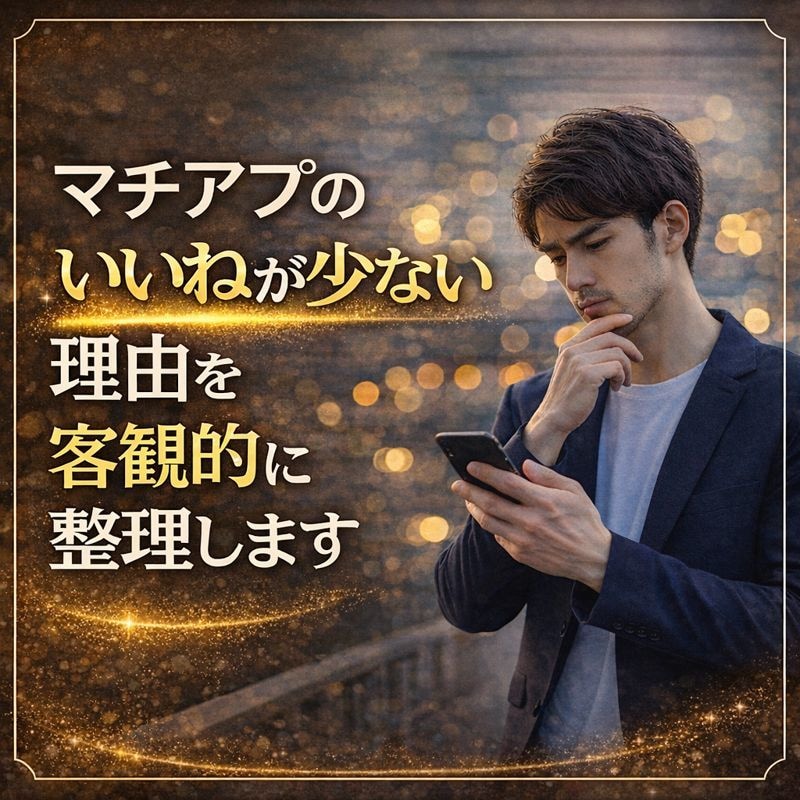マチアプのいいねが少ない理由を客観的に整理します 感覚ではなく、原因を冷静に見直したい方へ【恋活×婚活】 イメージ3