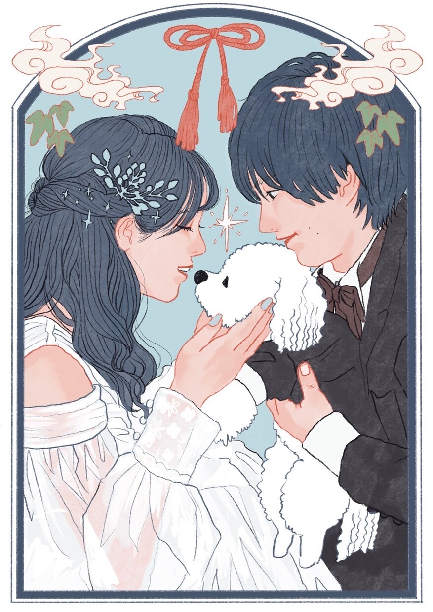 ウェルカムボード用イラストを描きます 結婚式の記念になるウェルカムボード用のイラストを描きます イメージ1