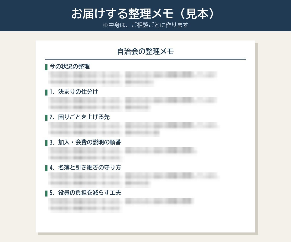 自治会の加入・会費・役員の悩みを整理します 町・区・組の役割から名簿や声かけの仕組みまで相談可 イメージ4