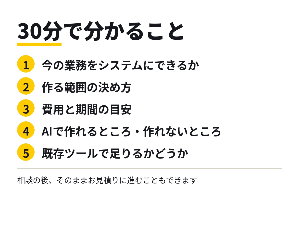 業務のシステム化を元CTOが30分で相談に乗ります 【見積り前に】Excel業務をシステム化できるか判断 イメージ2