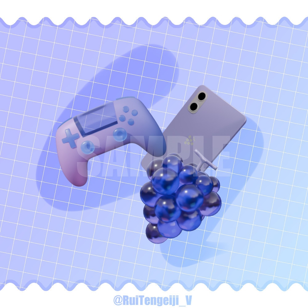 3点セット！オリジナルモチーフ画像制作します サムネイル等への使用に！3DCGを使用した立体的な素材 イメージ4