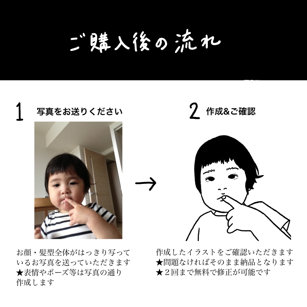 最短1日★モノクロ似顔絵イラストスピード納品します 印象的なシンプル線画アイコンで差がつく！SNS、名刺に◎ イメージ2
