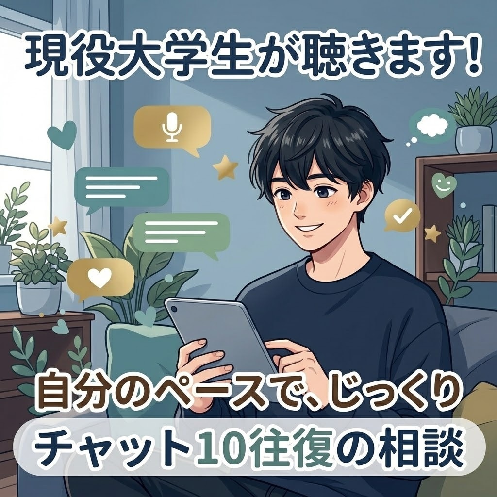 現役看護大学生がじっくりお悩み聞きます 仕事や人間関係の悩みなど、なんでも気軽に話してください！ イメージ1