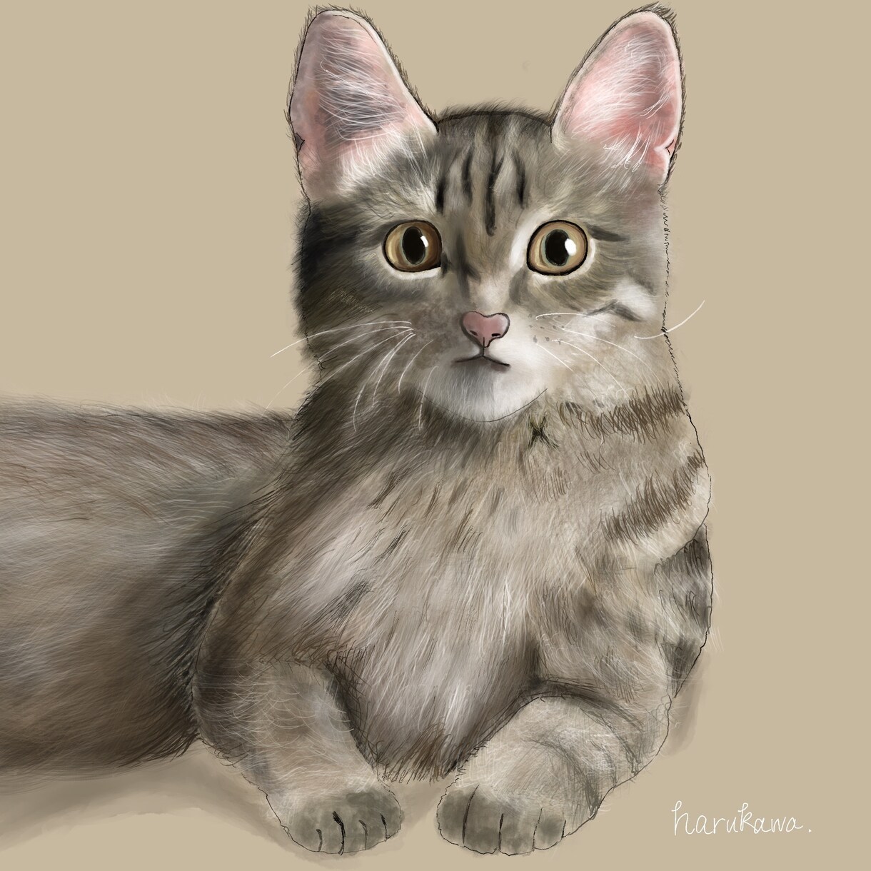 愛猫さんのイラストを描きます ちょっぴりリアルでおしゃれな雰囲気に仕上げます イメージ2