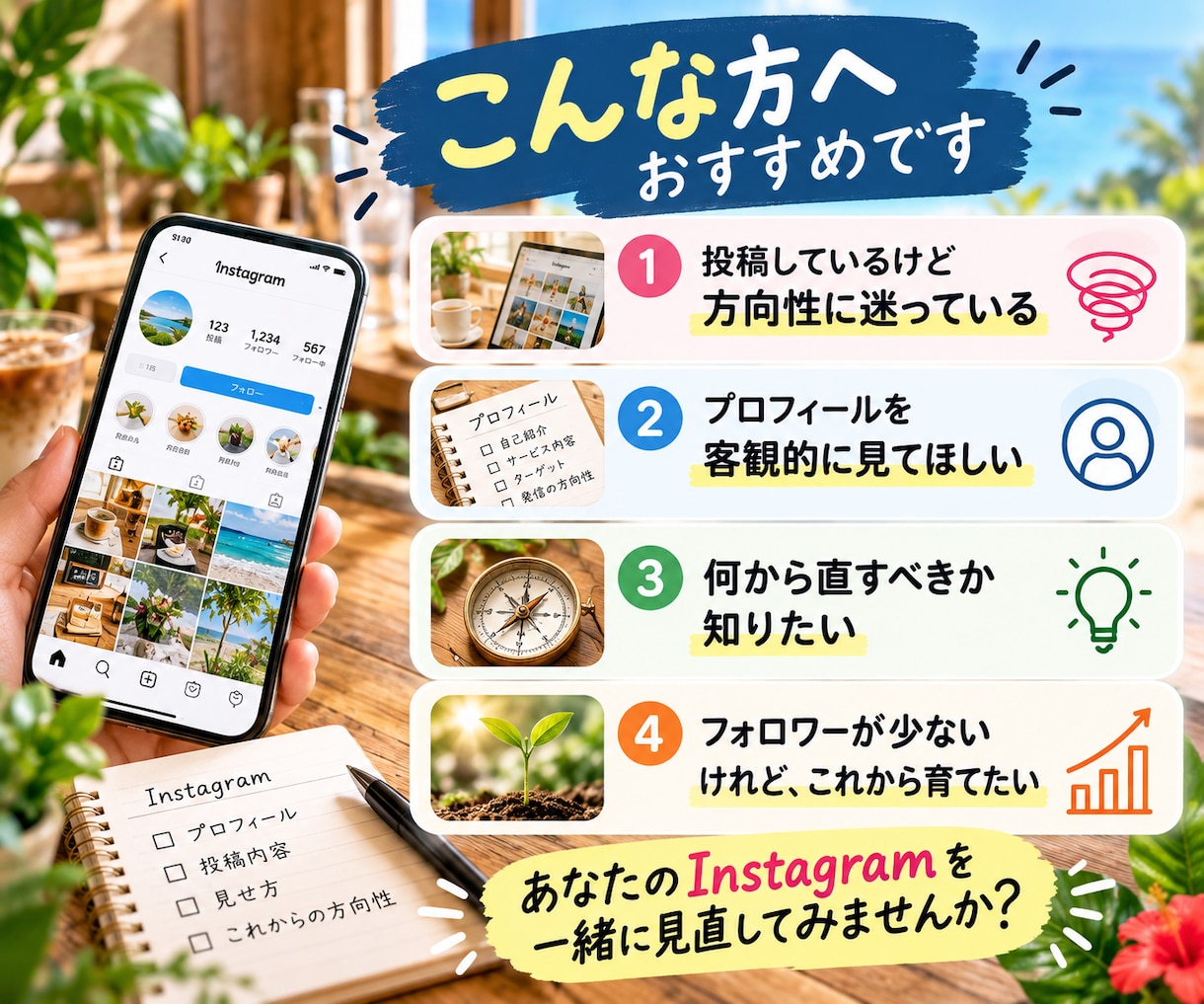 Instagramを第三者目線で診断します 何を直すべきか、改善の優先順位を整理します イメージ3