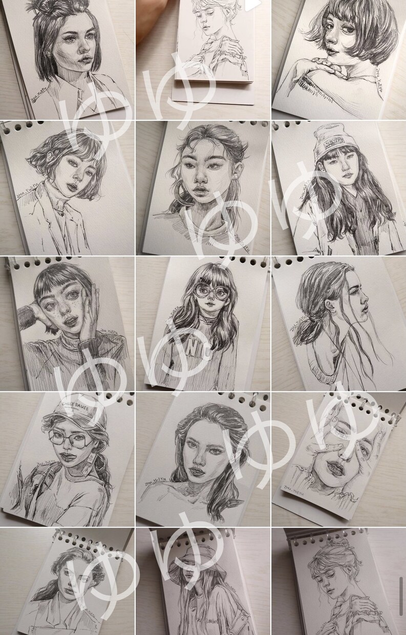 似顔絵かけます あなた用の鉛筆、白黒、水彩絵をかけます。 イメージ1