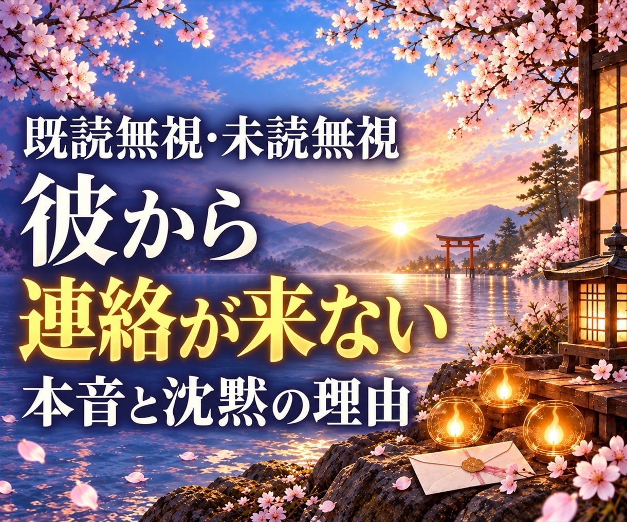 連絡が来ない彼の気持ちと本音を鑑定します 既読無視・未読無視｜本音・ご縁・二人の今後を視ます イメージ1