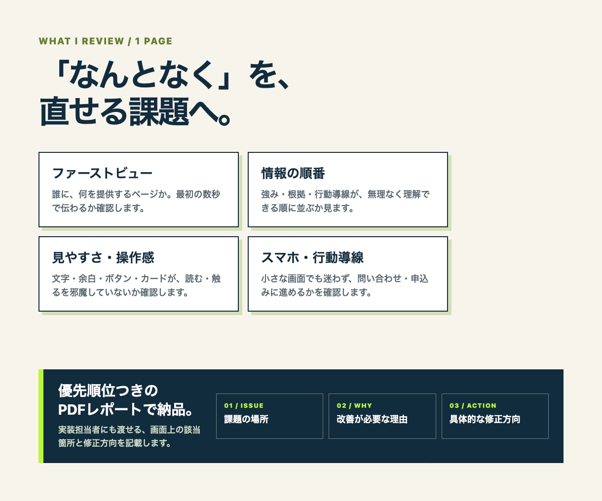 WebサイトのUI/UXを診断しますます 迷いと伝わりにくさを、優先順位つきで可視化 イメージ2