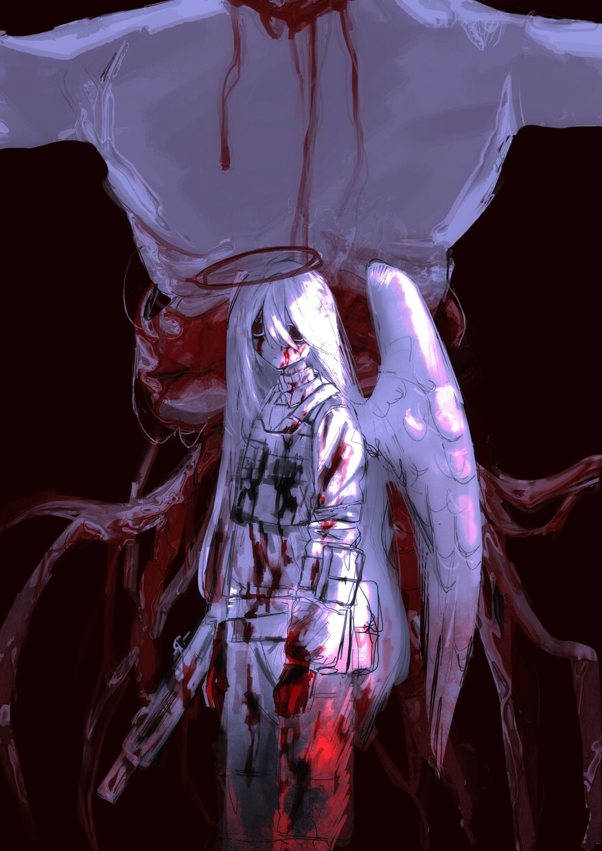 雰囲気のあるイラスト制作いたします 暗めで儚い雰囲気の作品を作ります。 イメージ10