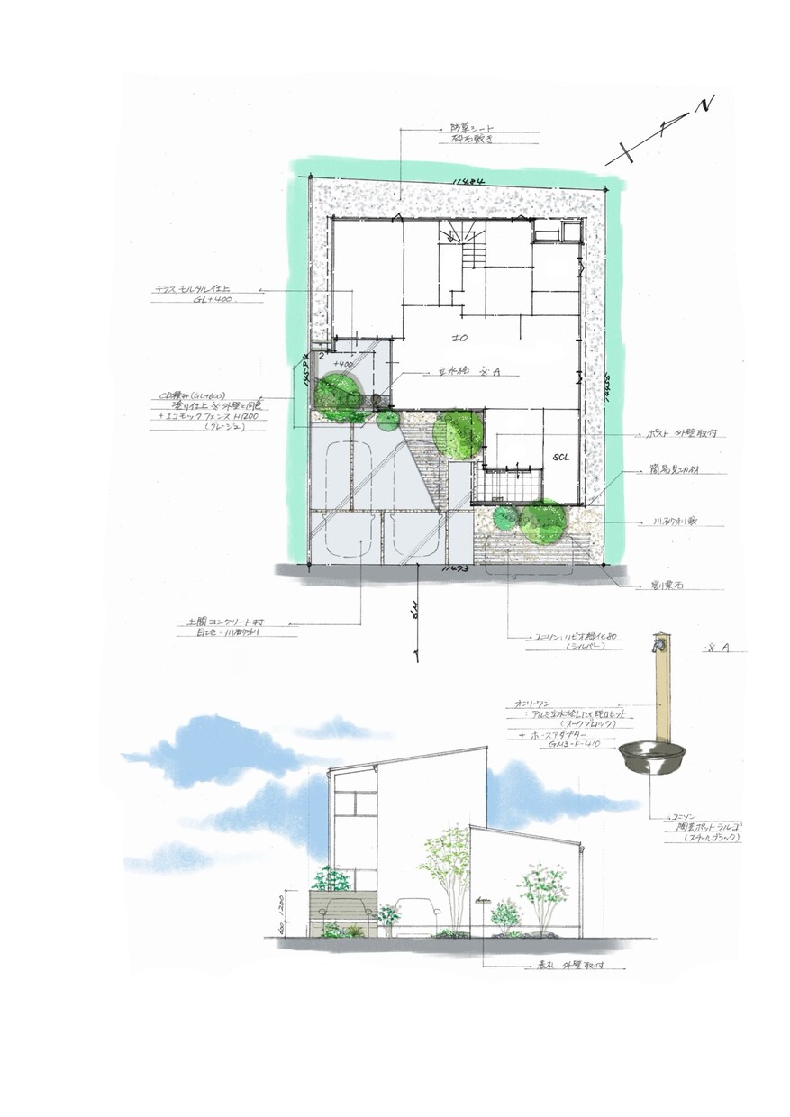洗練された上質なデザインの外構図をご提案します プロの技で住まいの魅力を最大限に引き出すエクステリアをご提案 イメージ4