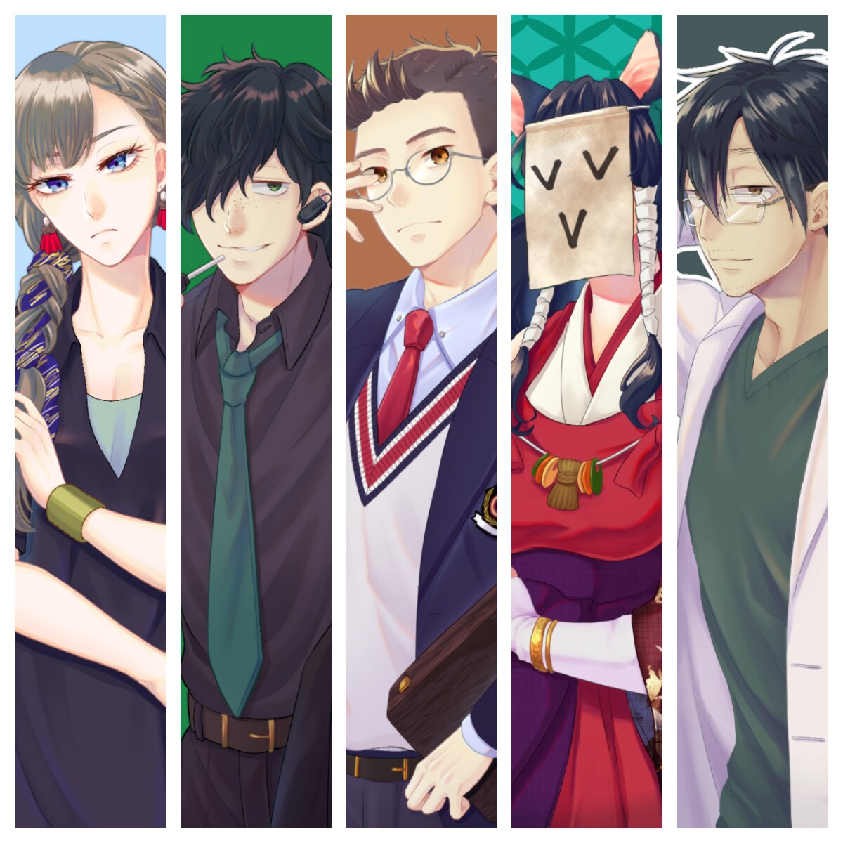 立ち絵などに！オリジナルキャラクターお描きします お試し価格！好きな絵柄が選べる！！ イメージ6