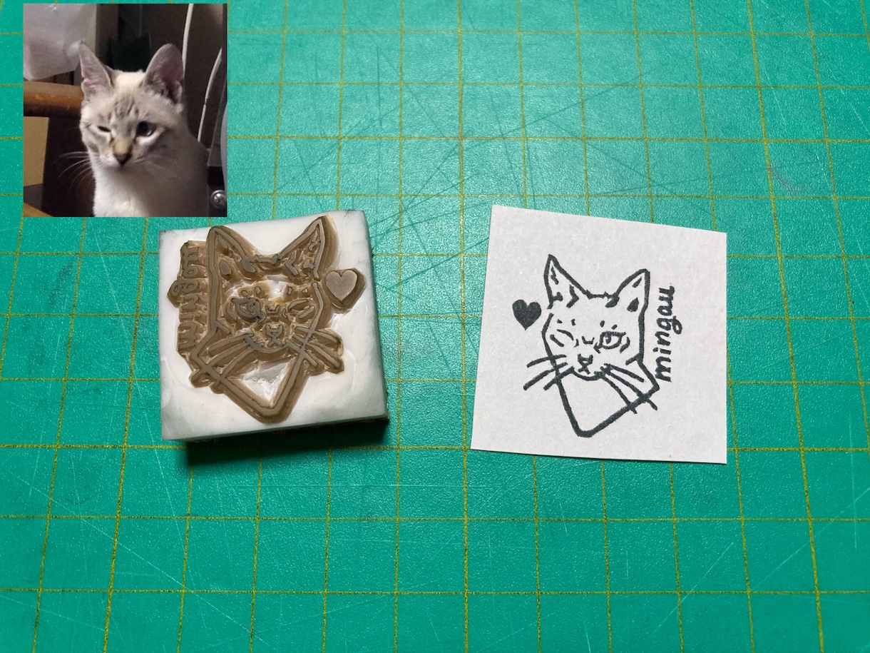 愛犬・愛猫の消しゴムはんこをお作りします ペットの持ち物、手紙やカレンダーにも！使い方は様々です！ イメージ3