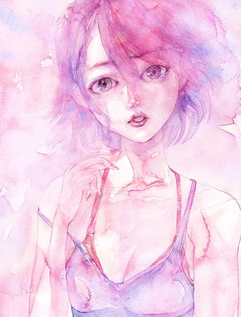 希少な――手描き水彩画：人物画お描きます 現在デジタルの絵が主流です。 私は手描きの水彩がかけます。 イメージ3