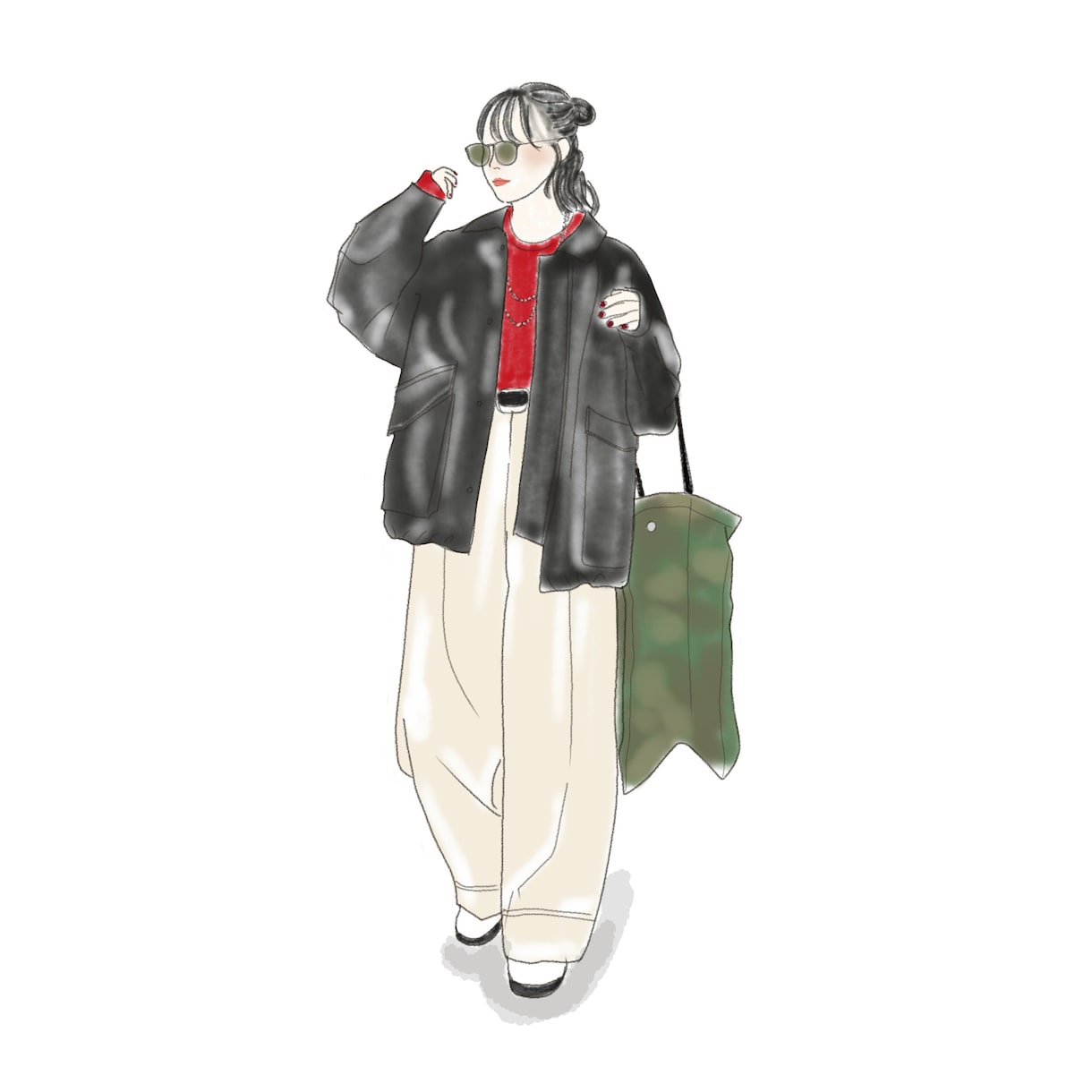 元アパレルデザイナーがお洒落なイラスト描きます インスタ、アイコン、挿絵用、イメージをイラストに致します。 イメージ4