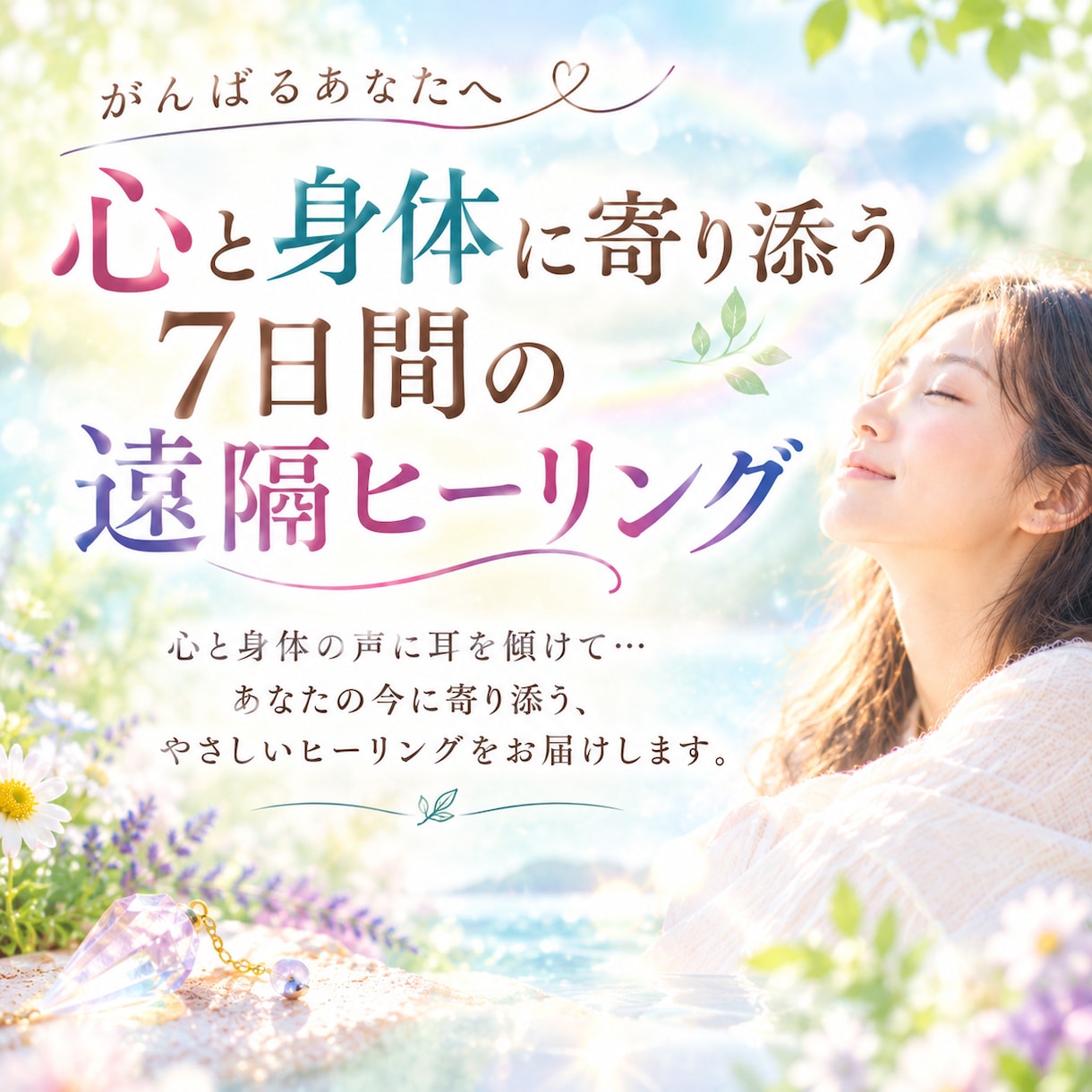 心と身体に寄り添う☆7日間の遠隔ヒーリングをします あなたの心と身体に光を届ける7日間の遠隔ヒーリング イメージ1