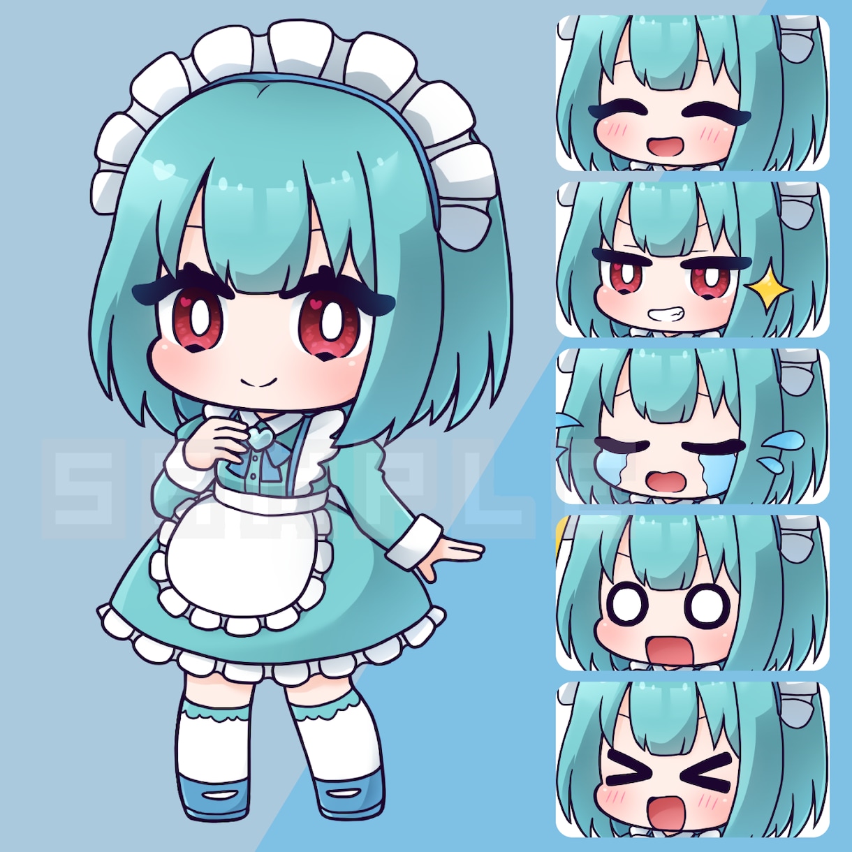 かわいいデフォルメのイラスト描きます アイドルや自分のキャラをかわいいちびキャラにしませんか？ イメージ5