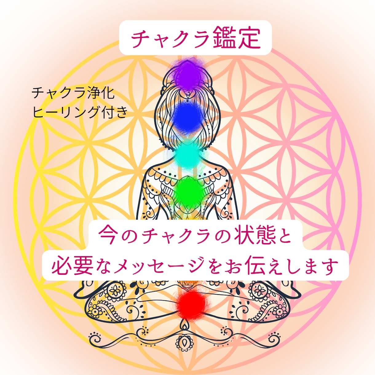 チャクラ鑑定☆チャクラの状態をリーディングします ～チャクラ浄化と調整・あなたに必要なメッセージ～ イメージ1