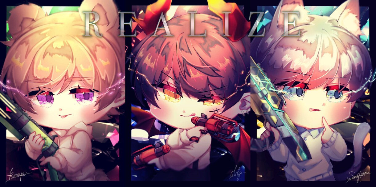 デフォルメイラスト描きます 2~2.5等身のイラスト制作します イメージ3