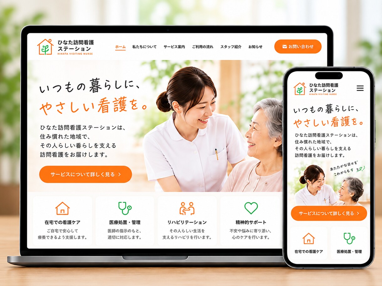 訪問看護ステーション専門のHPを制作しますます 看護管理経験者×Webエンジニアが、内容整理から伴走します イメージ5