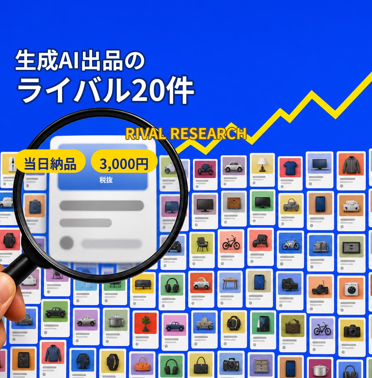 生成AIのライバル20件を出します 出品リサーチ・競合調査。初回3000円、当日納品 イメージ1