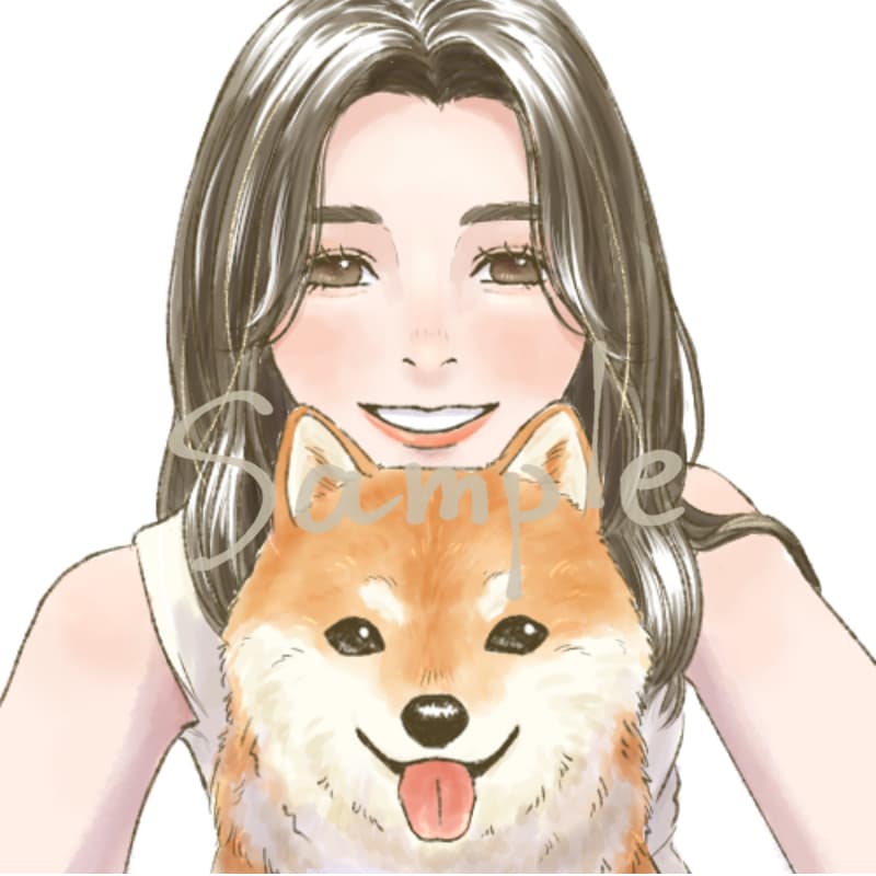 動物と一緒のアイコン描きます 修正何度でもOK！ペットとのイラストにピッタリ！ イメージ5