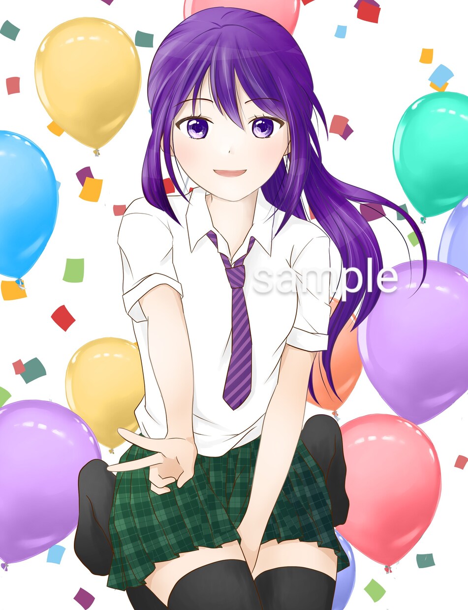 かわいい系の女の子のイラストを描かせて頂きます さまざまなご要望にお応えします(*´∀人) イメージ4