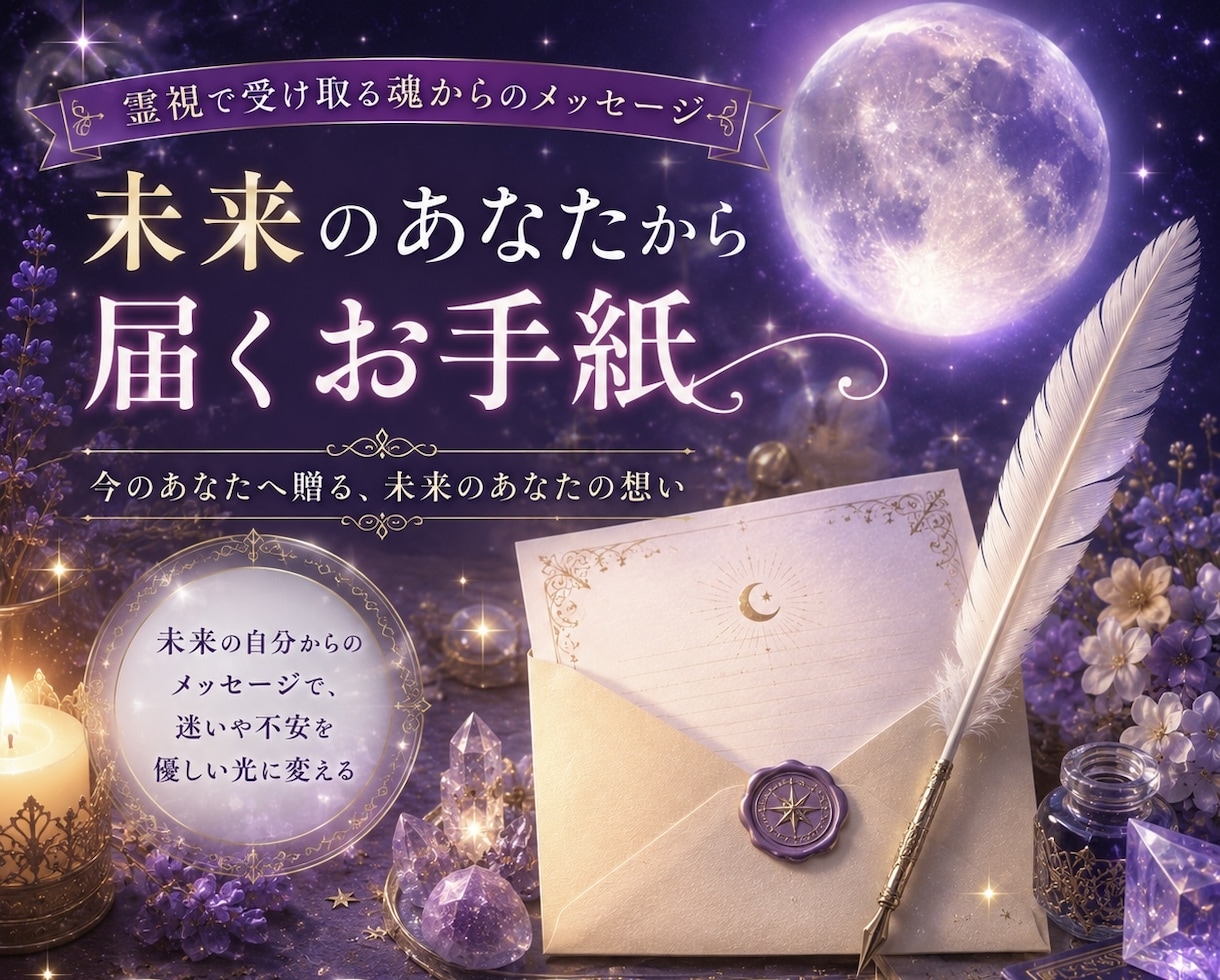未来のあなたから届くお手紙を心を込めて紡ぎます 霊視で受け取る魂からのメッセージ イメージ1