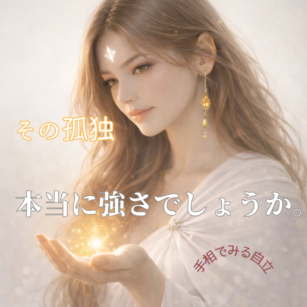 自立した女性が恋で悩む理由☘手相鑑定でみます 強さの裏にある孤独と本音を丁寧に拾う／本当の自立とは？ イメージ1