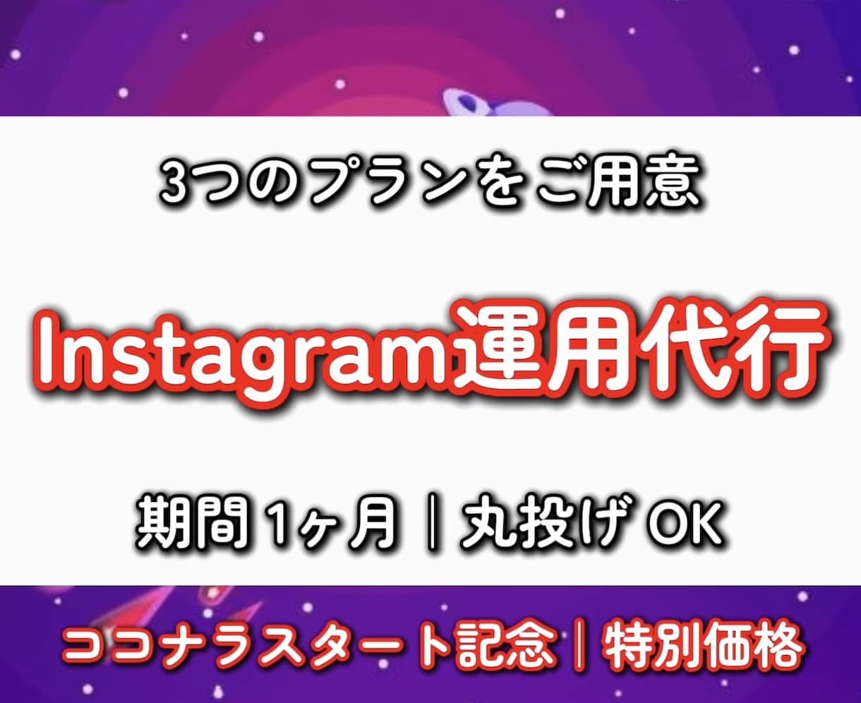 Instagram運用代行します 投稿作成からInstagram運用まで代行 イメージ1