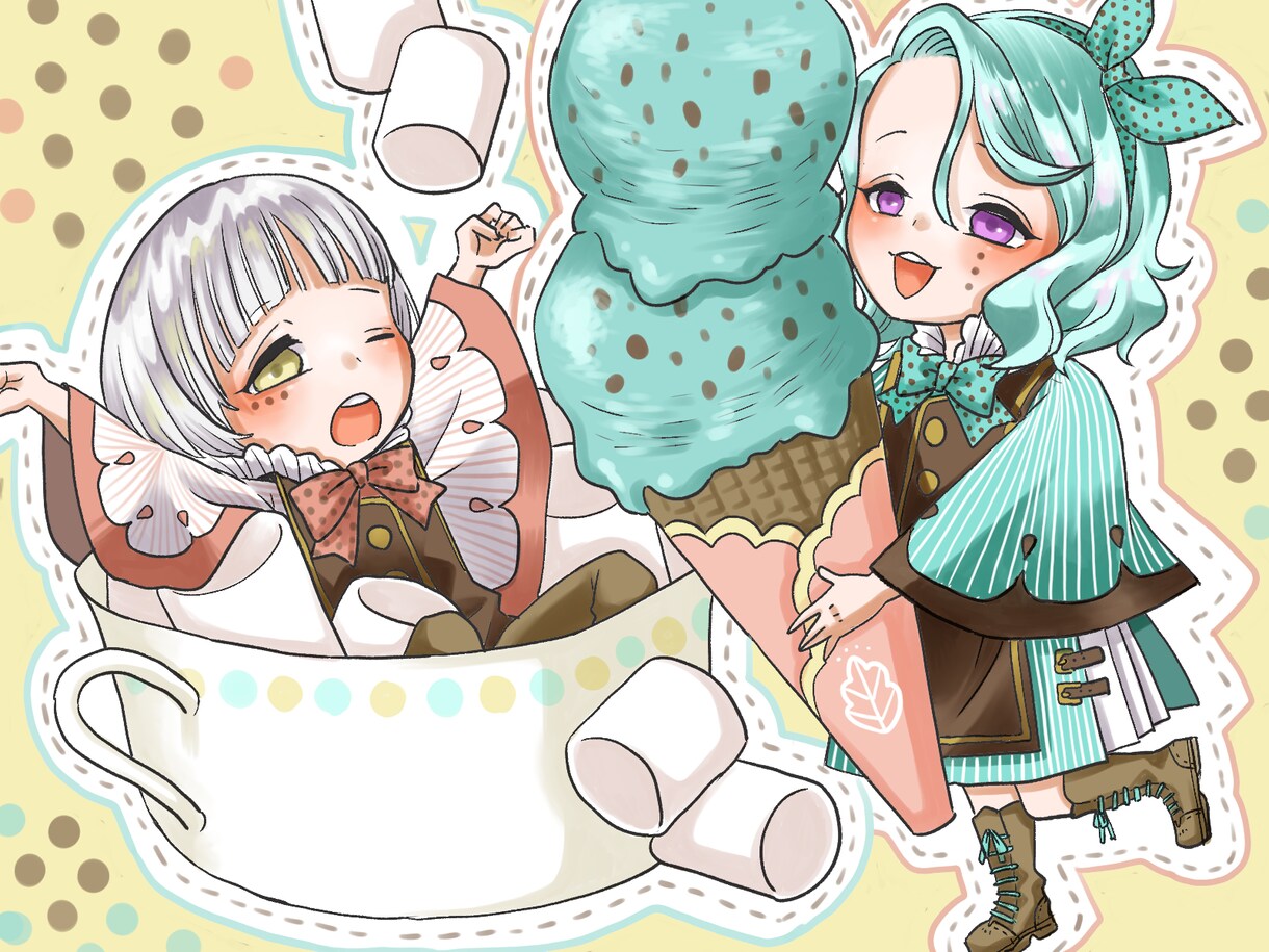 ポップでおしゃれなアイコン、サムネなど描きます 丁寧な対応であなたのイメージにピッタリのイラスト制作します！ イメージ7