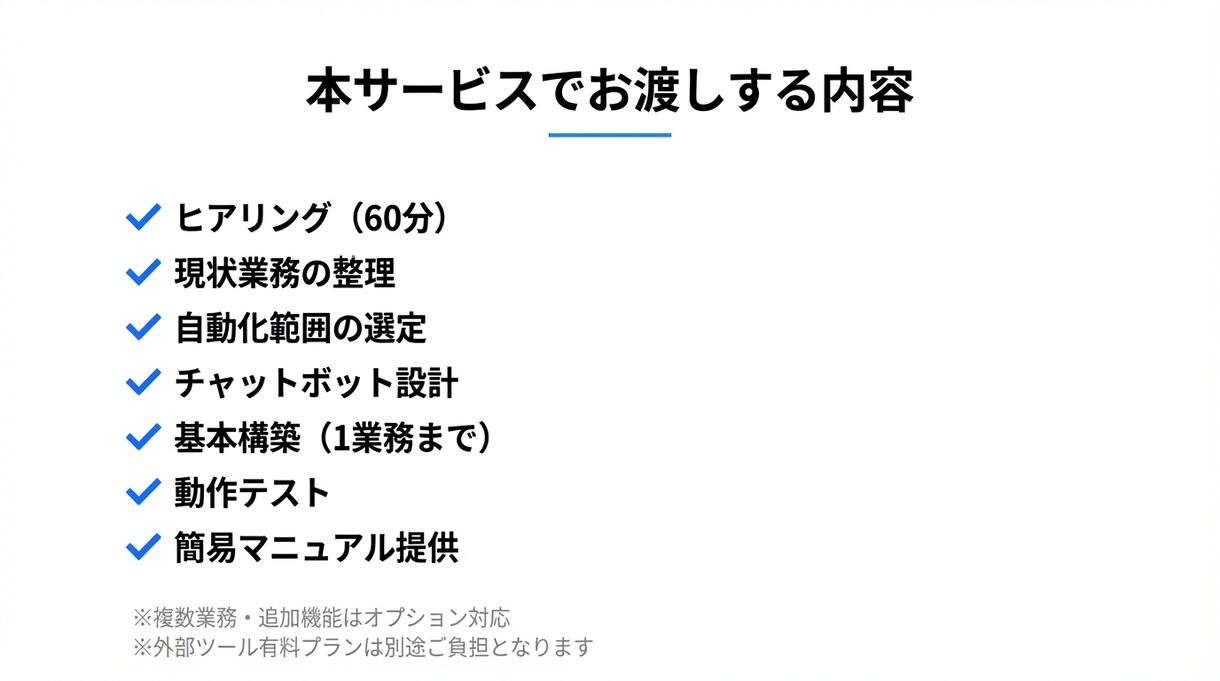 AIチャットボット｜予約・問い合わせ自動化できます 業務整理から構築まで丁寧に対応します イメージ5
