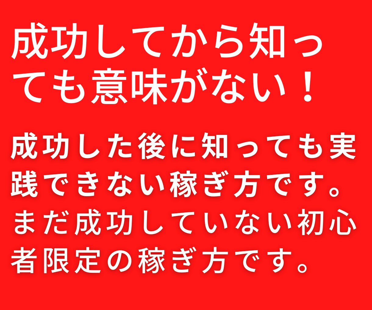 初心者だけの【特権】を生かして稼ぐ方法を教えます 【初心者限定】成功する前に読んでほしい！私の原点を教えます イメージ5