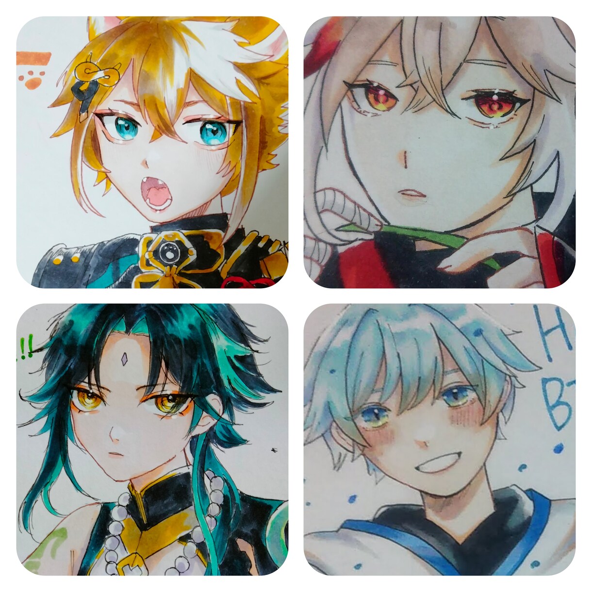 アナログ色紙描きます コピックでご希望のイラストを制作します イメージ2