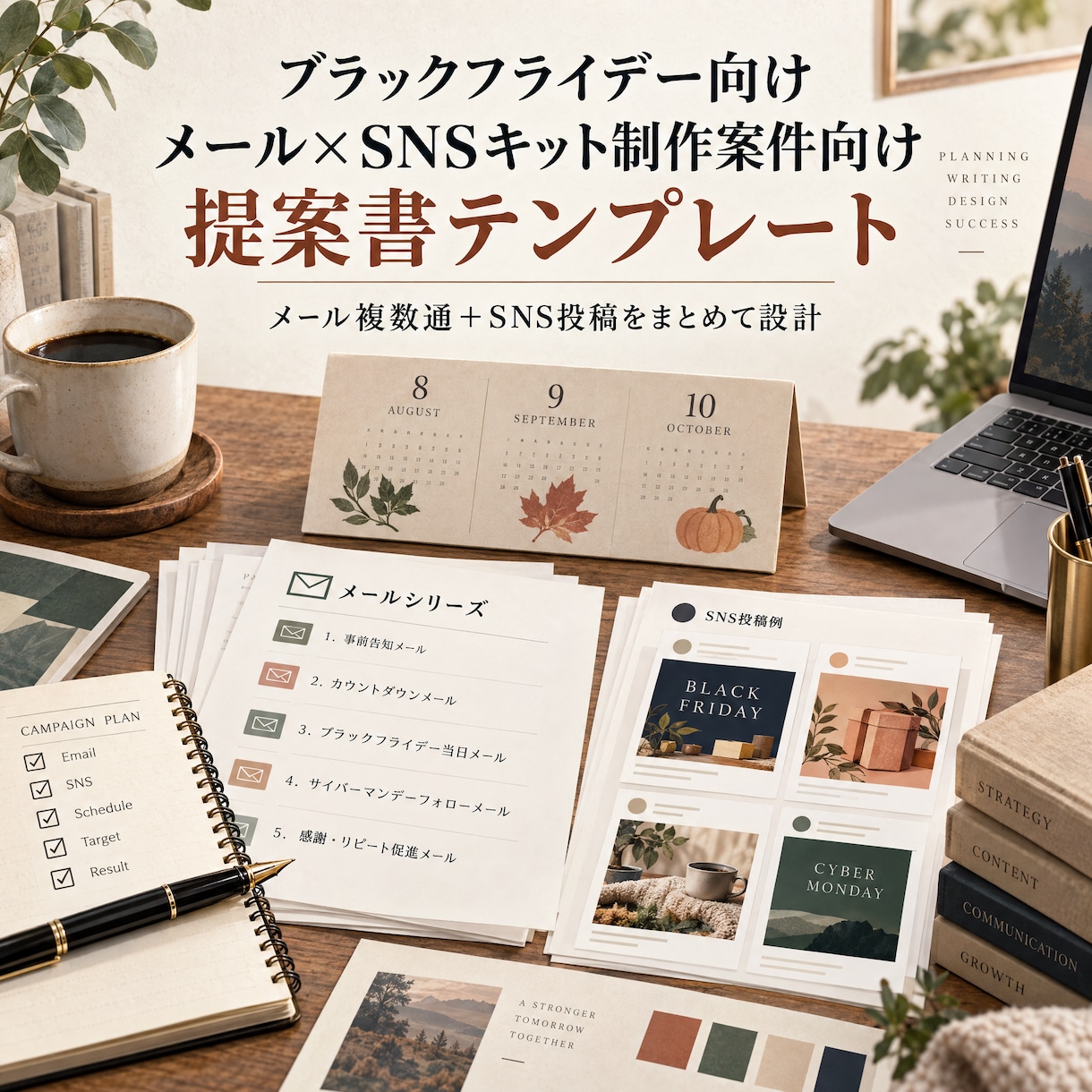 セール時期メール・SNSキット制作提案書作成します メール7通＋SNS30日分。セール商戦の制作案件、型を持って イメージ1
