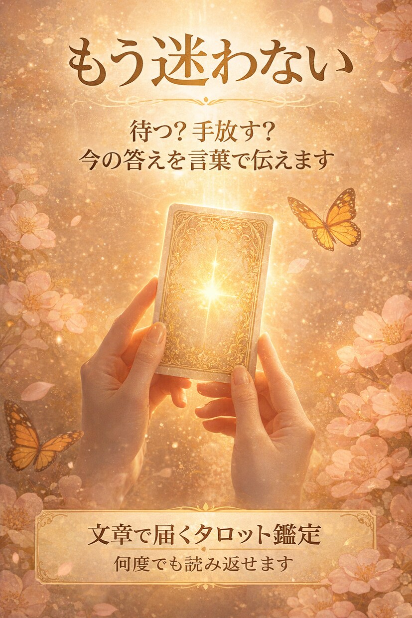 待つ？手放す？迷いの答えを文章占いで伝えます 不安で立ち止まった心を、言葉で整理する鑑定です イメージ1