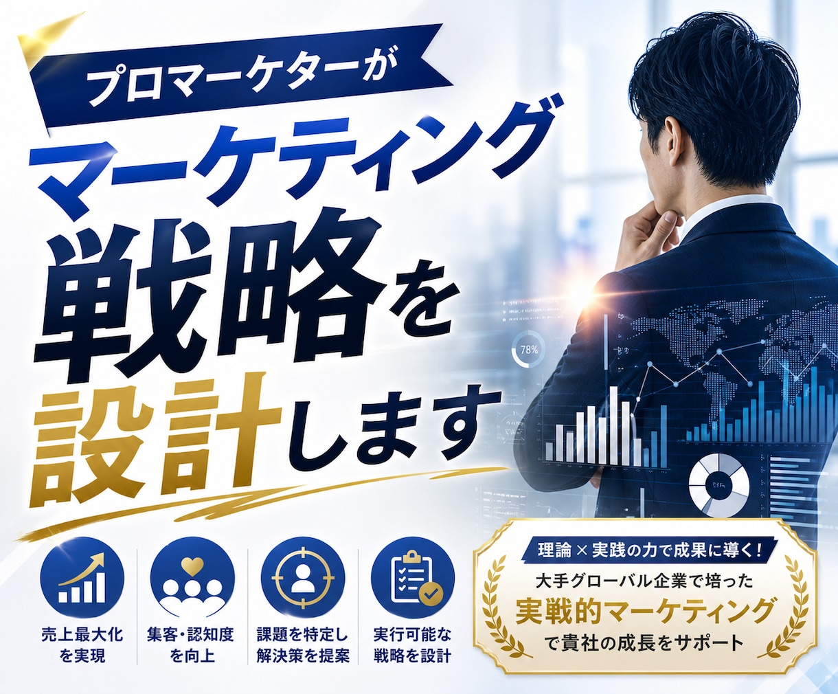 プロマーケターが専用の『売れる』戦略を設計します モノ売り・コト売りのプロが貴社専用に分析から施策立案まで イメージ1