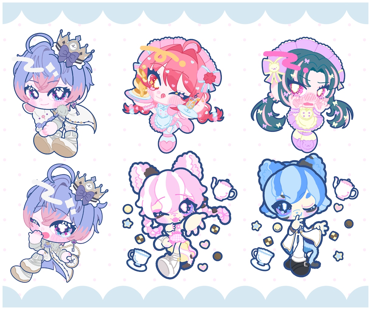 ポップでかわいいミニキャラ制作します 商用利用OK◎アイコン・配信・グッズにも対応可能！ イメージ7