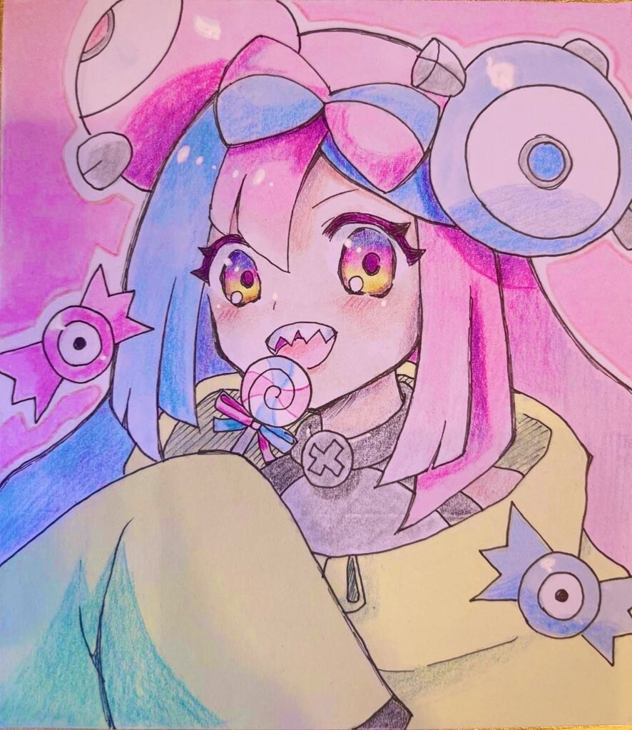 色紙に目を惹くイラスト制作します 色紙でお手元に可愛いをお届けします♪ イメージ5