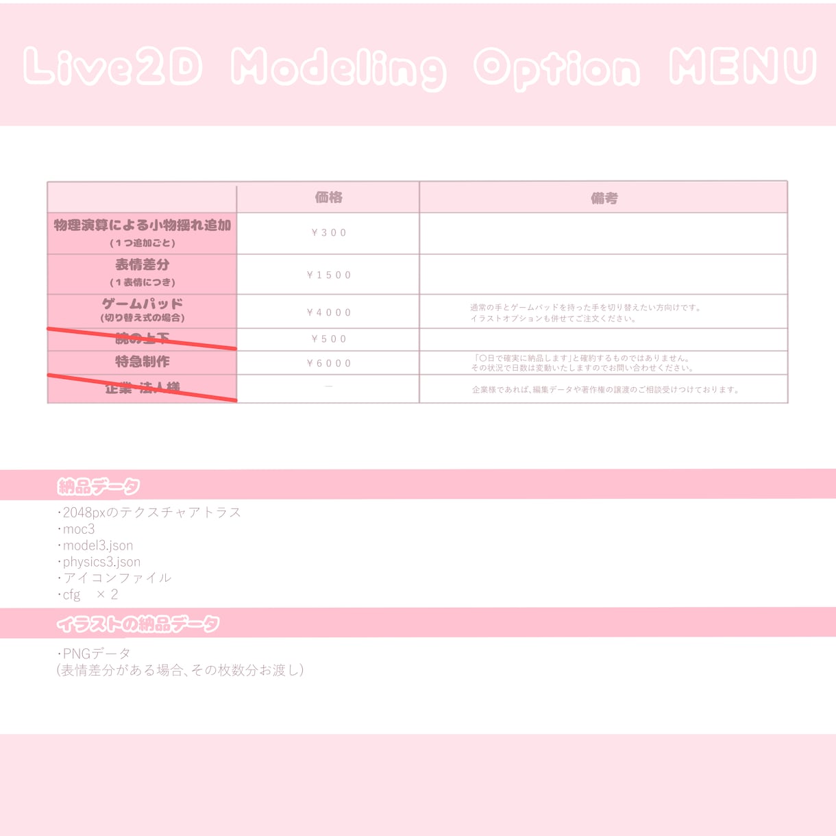 モニター様大募集⭐︎Live2Dモデル制作します キャラデザ〜モデリングまで¥21000で仕上げます！ イメージ6