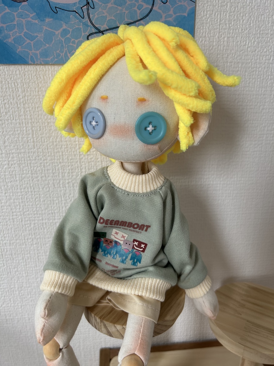 CCDOLL・手作りぬいぐるみを販売します 完全一点もの・即納OK・オッドアイ少年 イメージ3