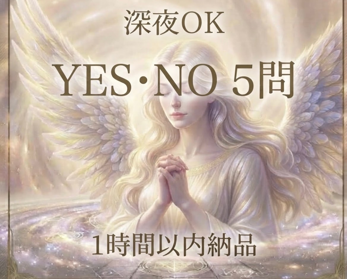 1h以内即納◆5つの質問をYES・NOで霊視します 深夜OK◆不倫・復縁・音信不通の現在地をスピード鑑定 イメージ1
