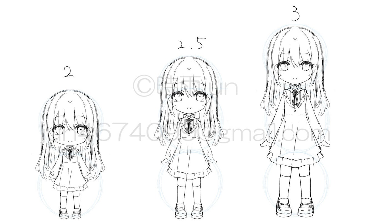 透明感ある魅力的なデフォルメキャラクター制作します 等身大の魅力を残したままかわいいデフォルメにv('ω')v イメージ3