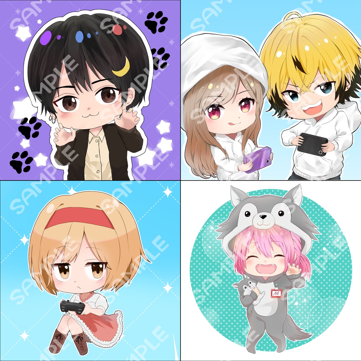 短納期！高クオリティ！SNS用ミニキャラ描きます 可愛い・見やすい・使いやすい絵柄のミニキャラを描きます！ イメージ7