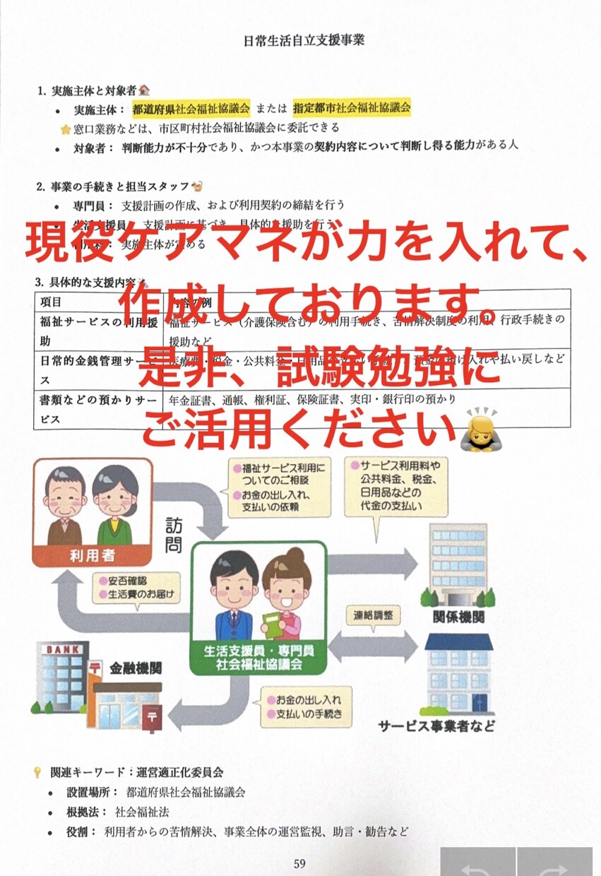 ケアマネ資格試験の合格をサポートします 効率の良い勉強資料でケアマネ試験を一発合格しよう！ イメージ3