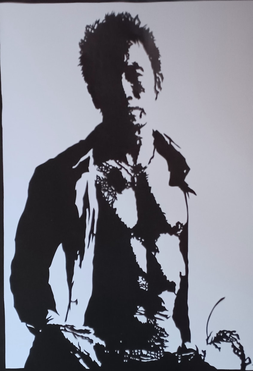 切り絵作品となります 作品はカラーかモノクロのどちらかをお選びください イメージ2