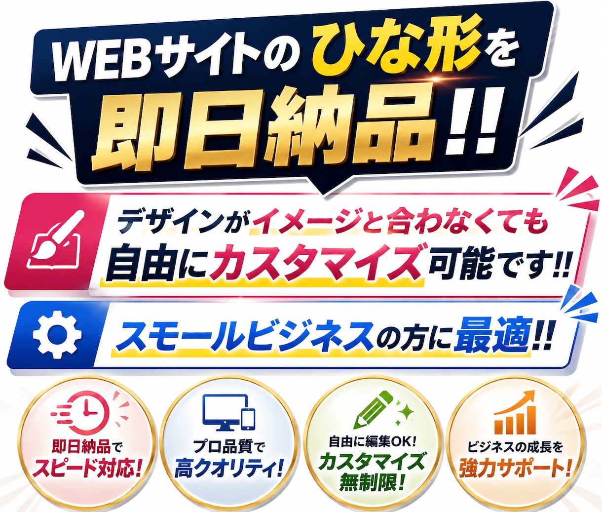 WEBサイトの骨子（ひな形）を即納品します HTMLそのままかご要望にお応じて編集してのお渡しとなります イメージ1