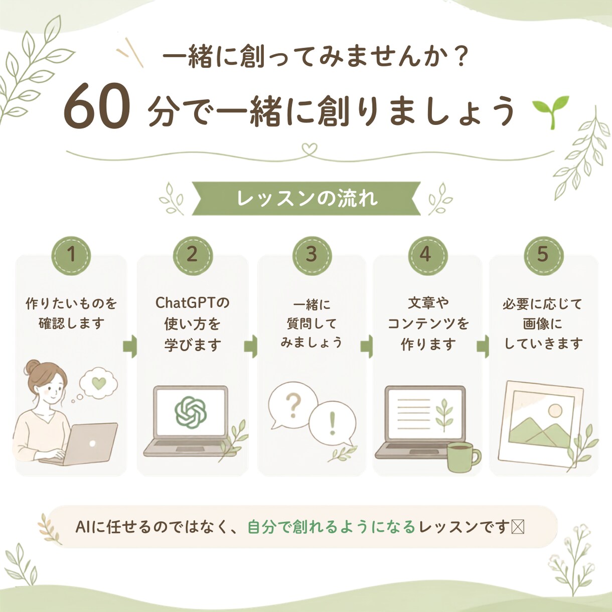 起業初心者向け｜ChatGPTで一歩を形にするます 起業初心者の方｜ChatGPTでチラシや画像を作ろう！ イメージ3