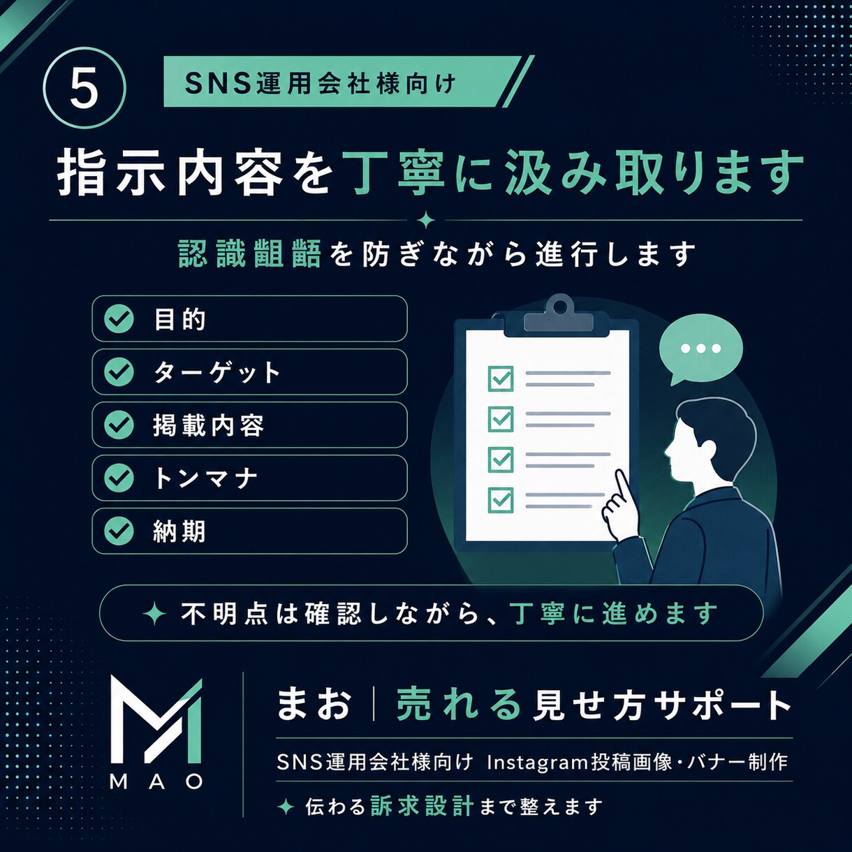 SNS運用会社向け投稿画像を制作します 訴求設計まで整えるInstagram画像 イメージ5