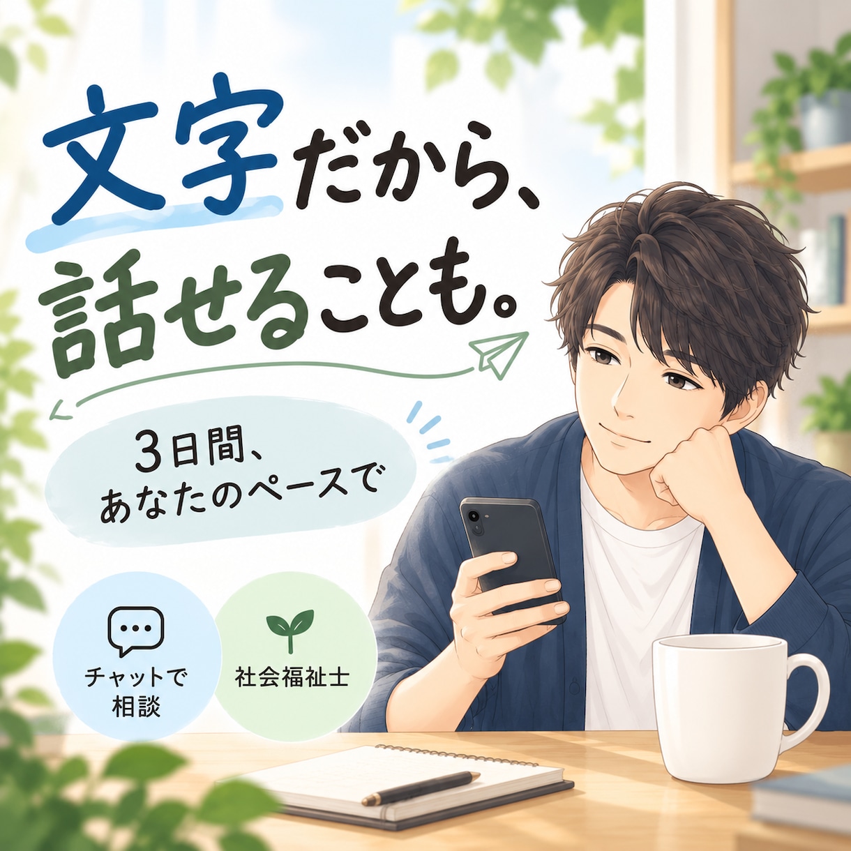 チャットでお気持ち聴きます あなたの気持ち大切に受け止めます イメージ1